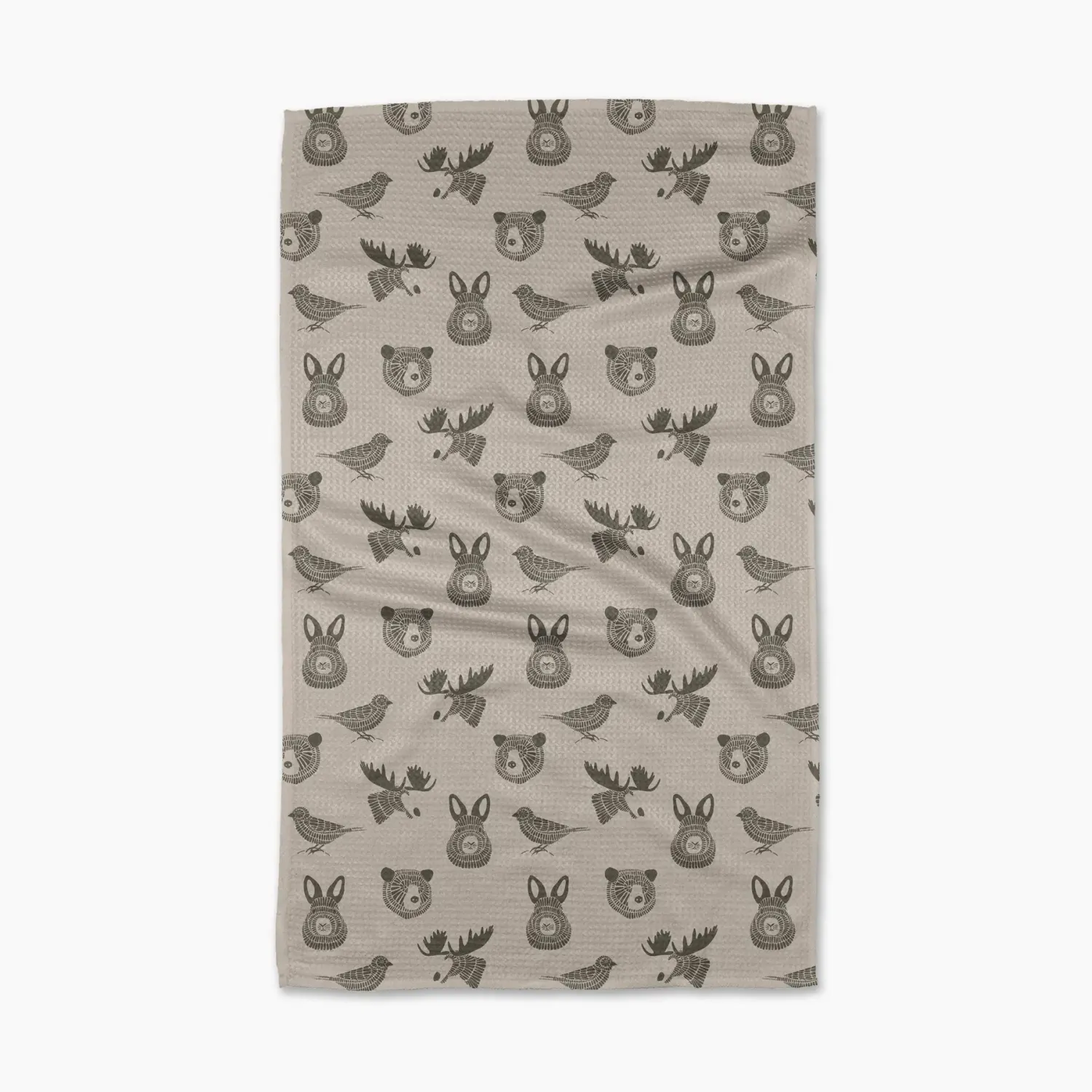 Forest Animals Geometry Tea Towel