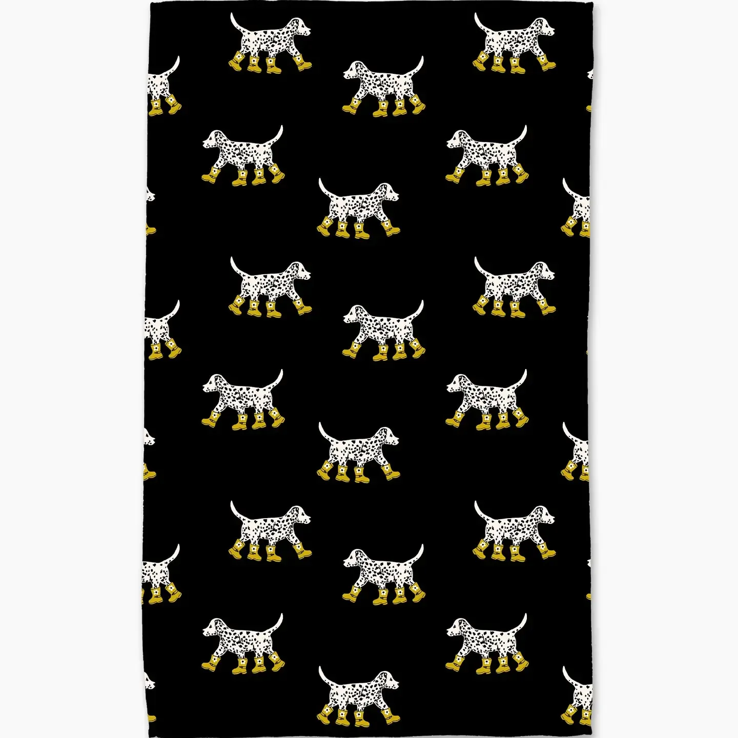 Dalmation in Boots Geometry Tea Towel