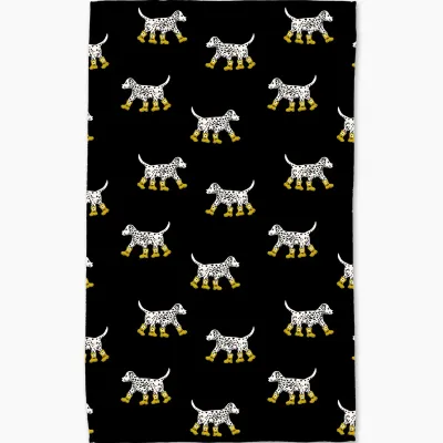 Dalmation in Boots Geometry Tea Towel