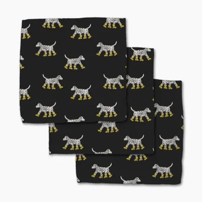 Dalmation in Boots Geometry Dishcloth Set