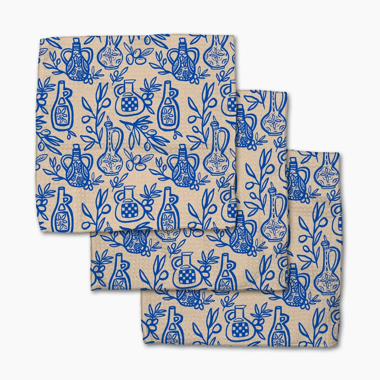 Mediterranean Pour Geometry Dishcloth Set