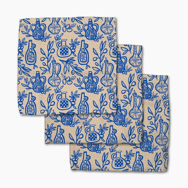 Mediterranean Pour Geometry Dishcloth Set