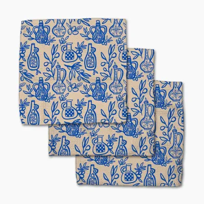 Mediterranean Pour Geometry Dishcloth Set
