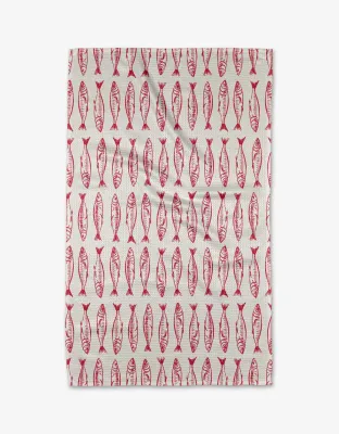 Sardine Stripes Geometry Tea Towel