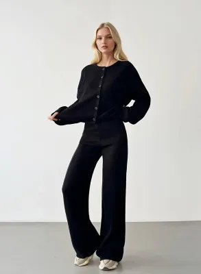 Black Knit Pants