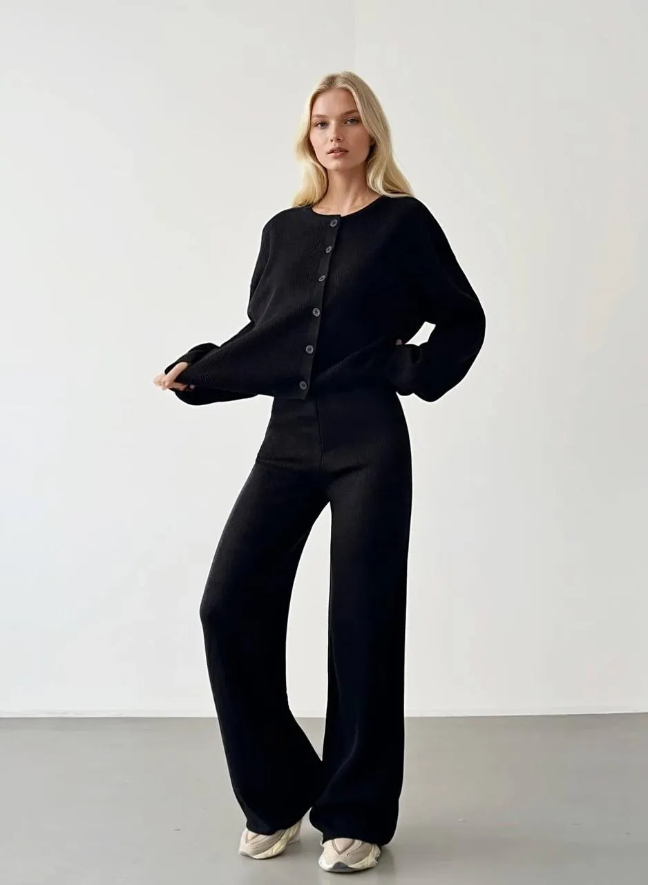 Black Knit Cardigan