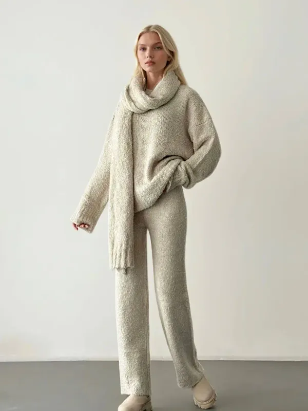 Ivory Knit Pants