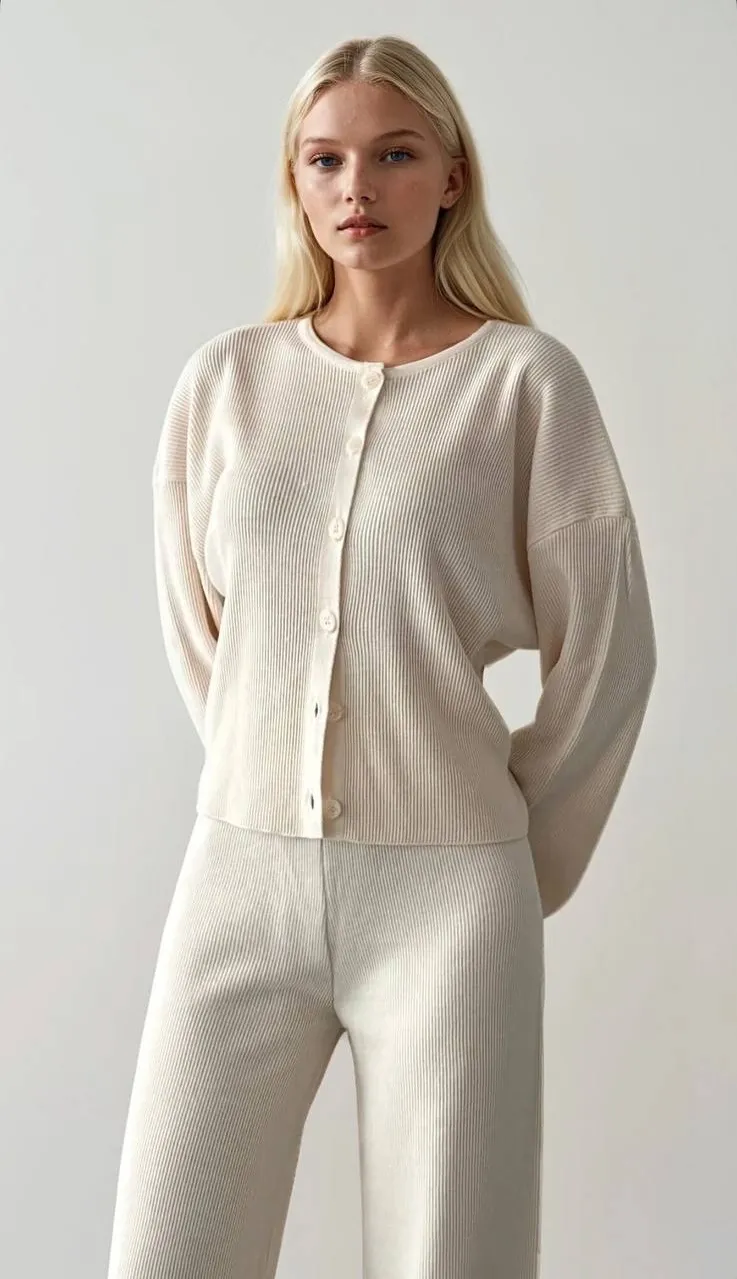 Off White Knit Cardigan
