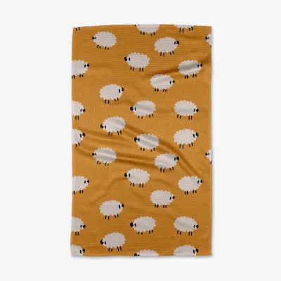 Sheep Geometry Tea Towel