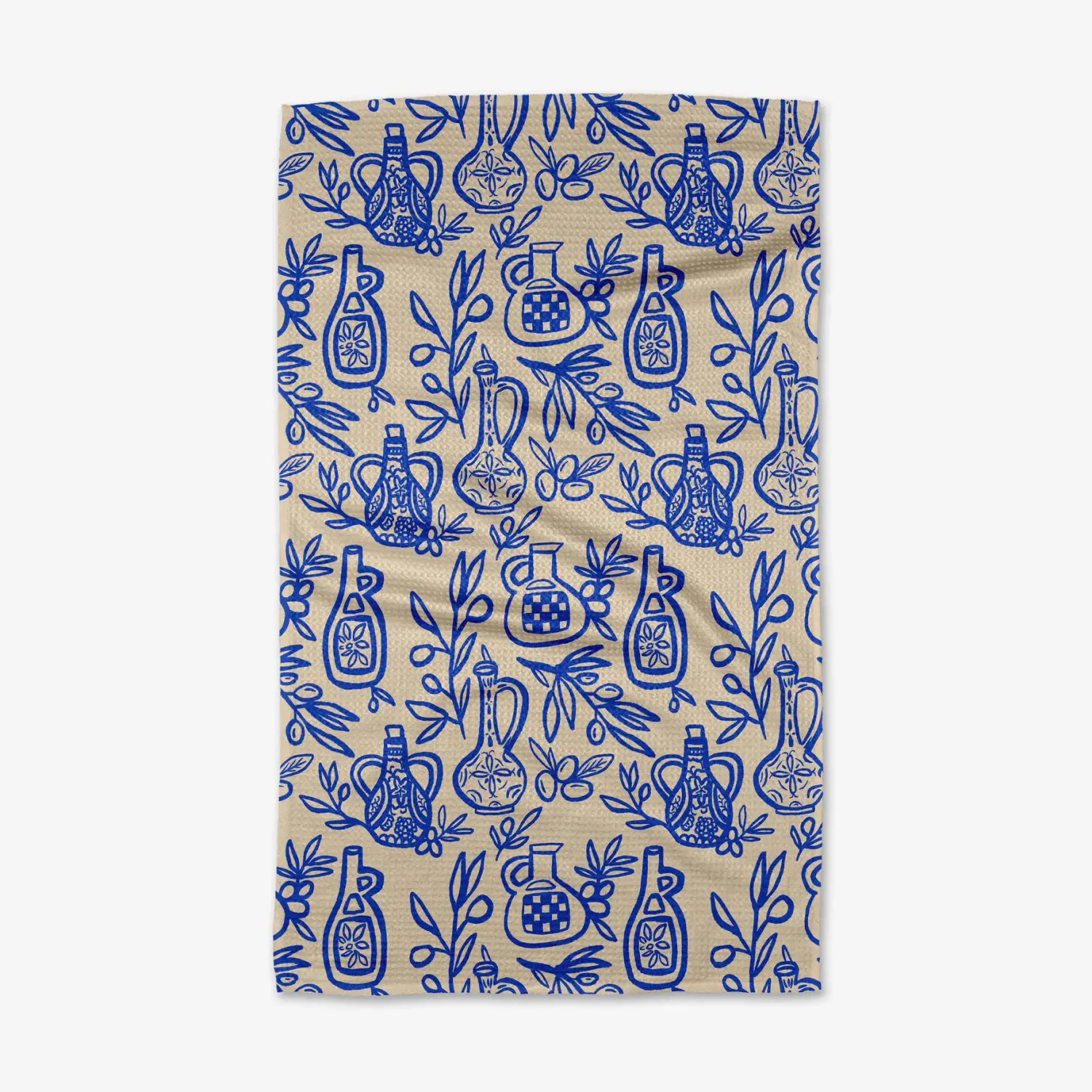 Mediterranean Pour Geometry Tea Towel