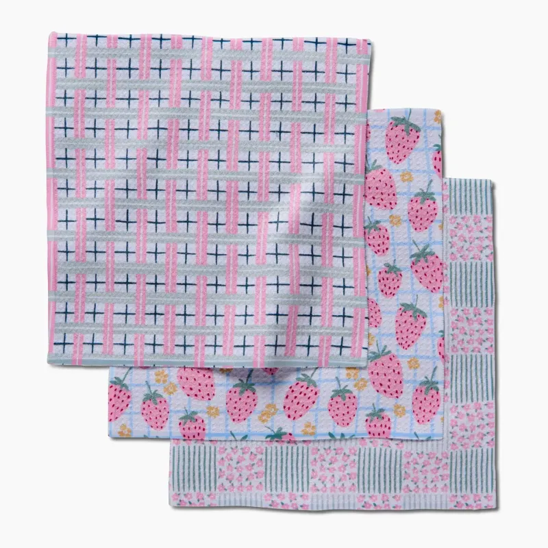 Spring Picnic Day Geometry Dishcloth Set