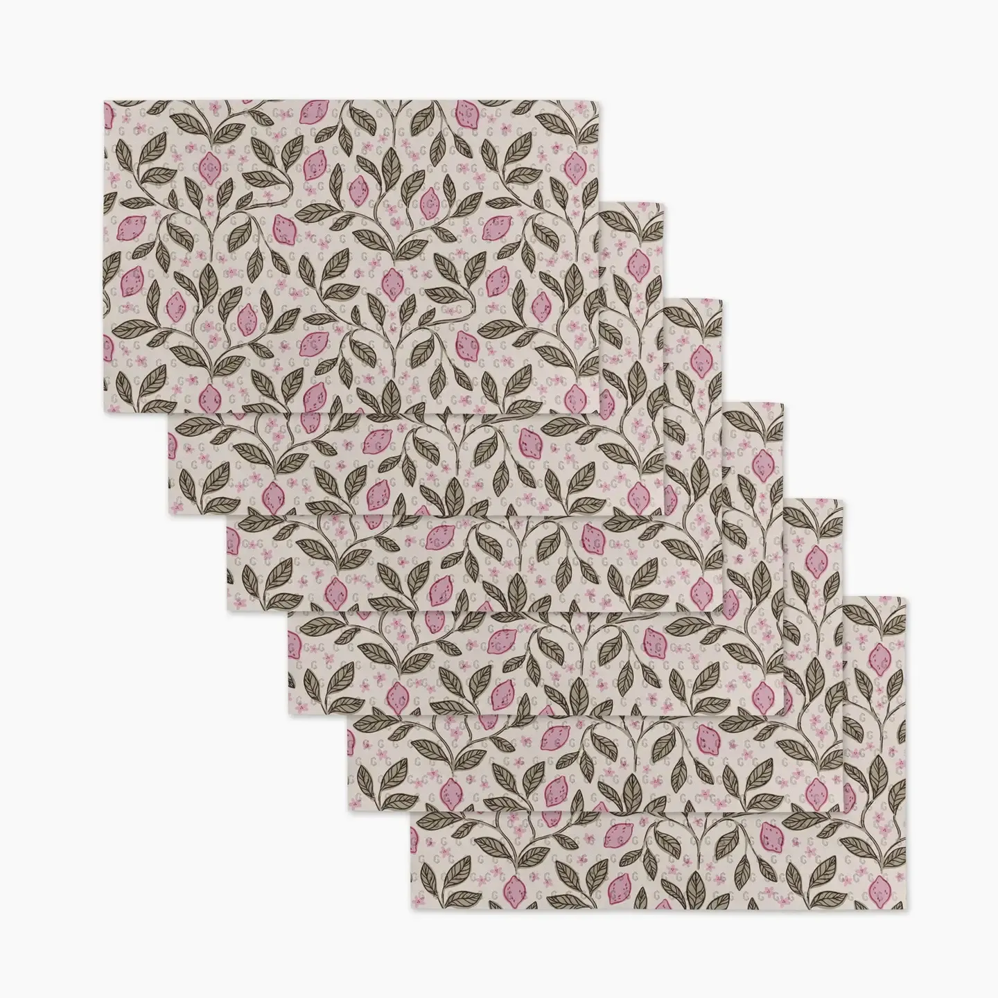 Pink Summer Lemons Geometry Not Paper Towel
