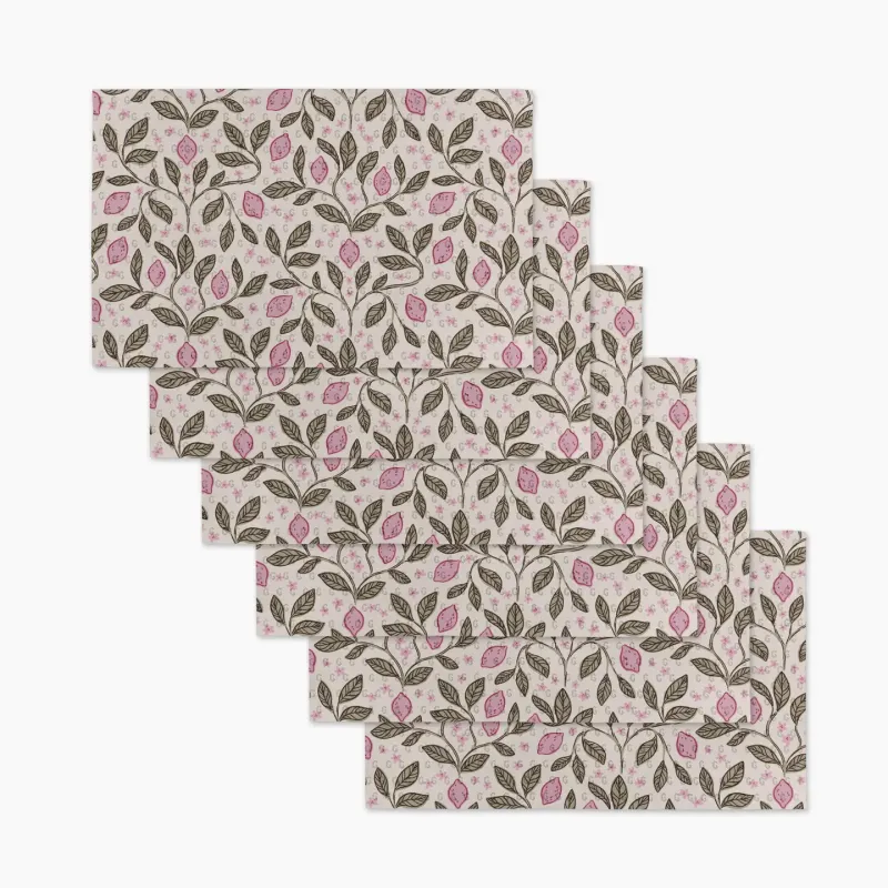 Pink Summer Lemons Geometry Not Paper Towel