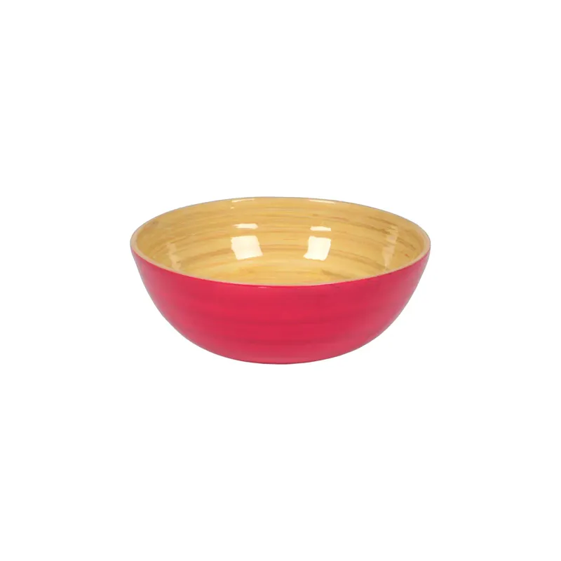 Bamboo Salad Bowl - Fuchsia