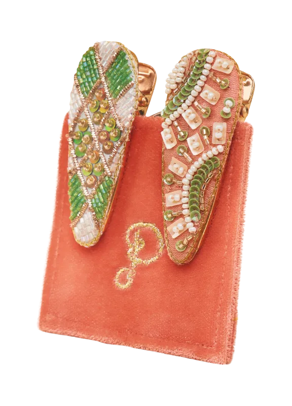 Hair Clips - Sunny &amp; Check