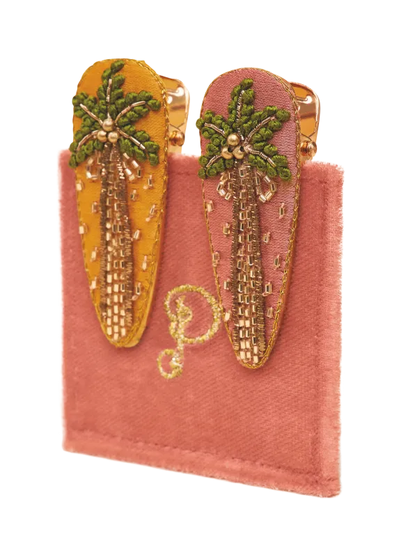 Hair Clips - Palm Trees