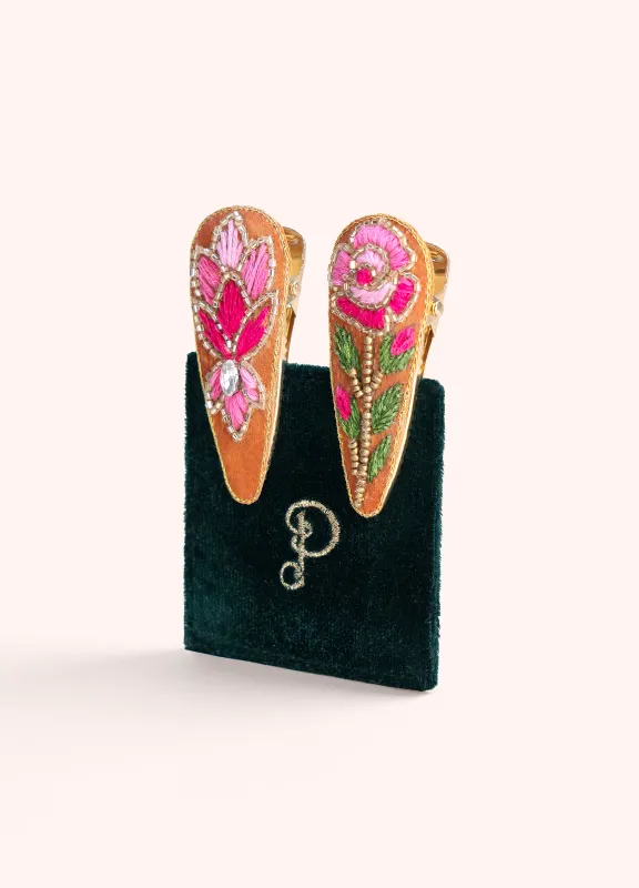 Hair Clips - Summer Roses