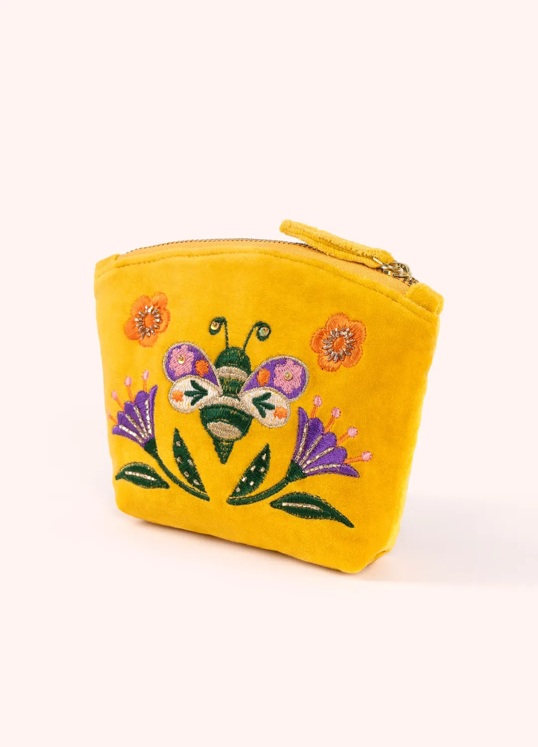 Velvet Mini Pouch - Brilliant Bumblebee