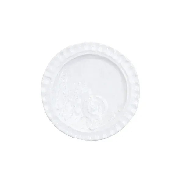 Pietra Fiori White Canape Plate
