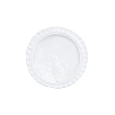 Pietra Fiori White Canape Plate