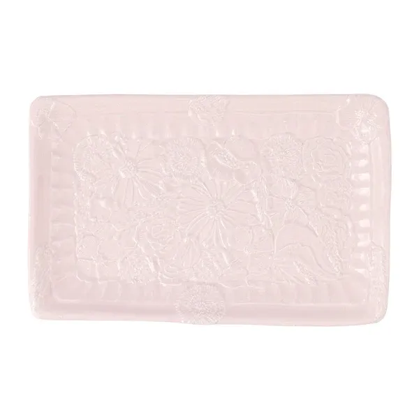 Pietra Fiori Pink Rectangular Platter