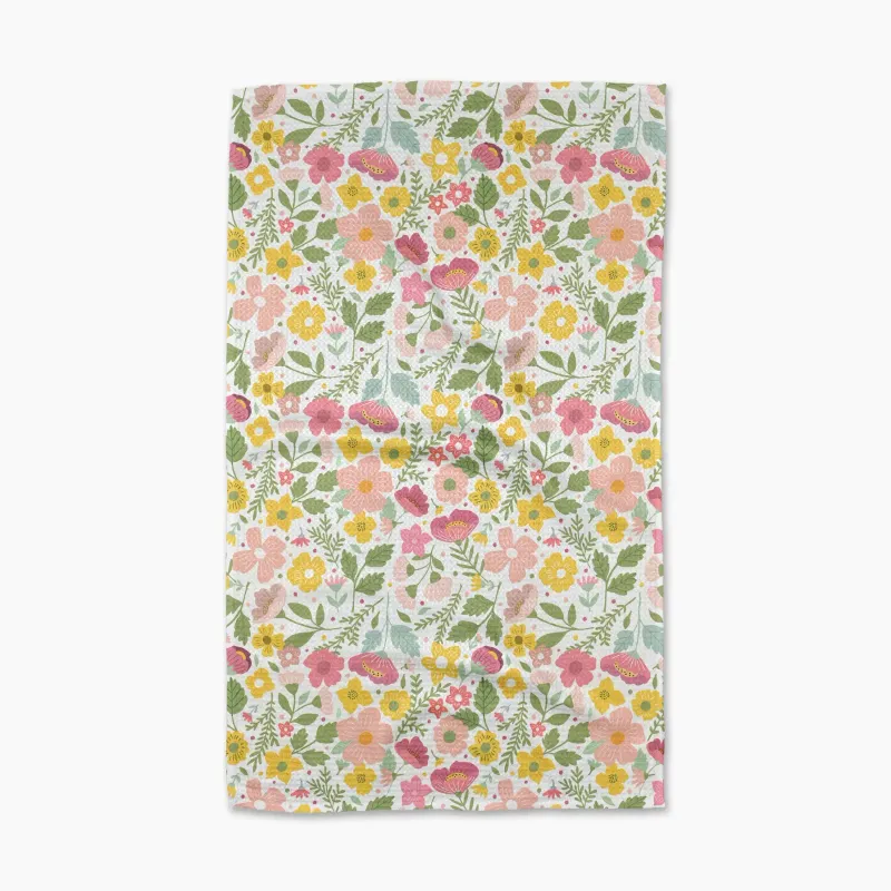 Blooming Days Geometry Tea Towel