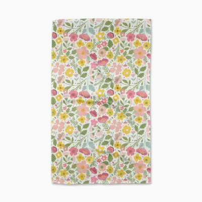 Blooming Days Geometry Tea Towel