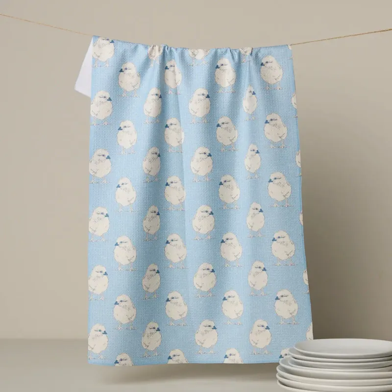 Chickadee Geometry Tea Towel