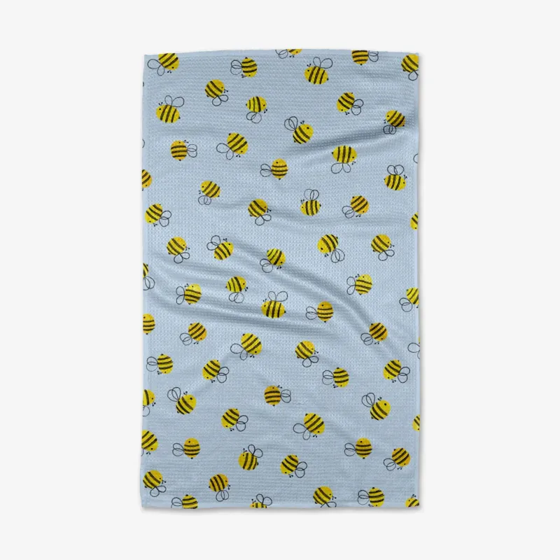 Buzzing Geometry Tea Towel