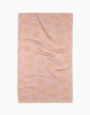 Croissant Crunch Geometry Tea Towel