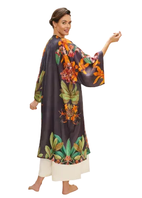 Botany Bliss Kimono - Charcoal