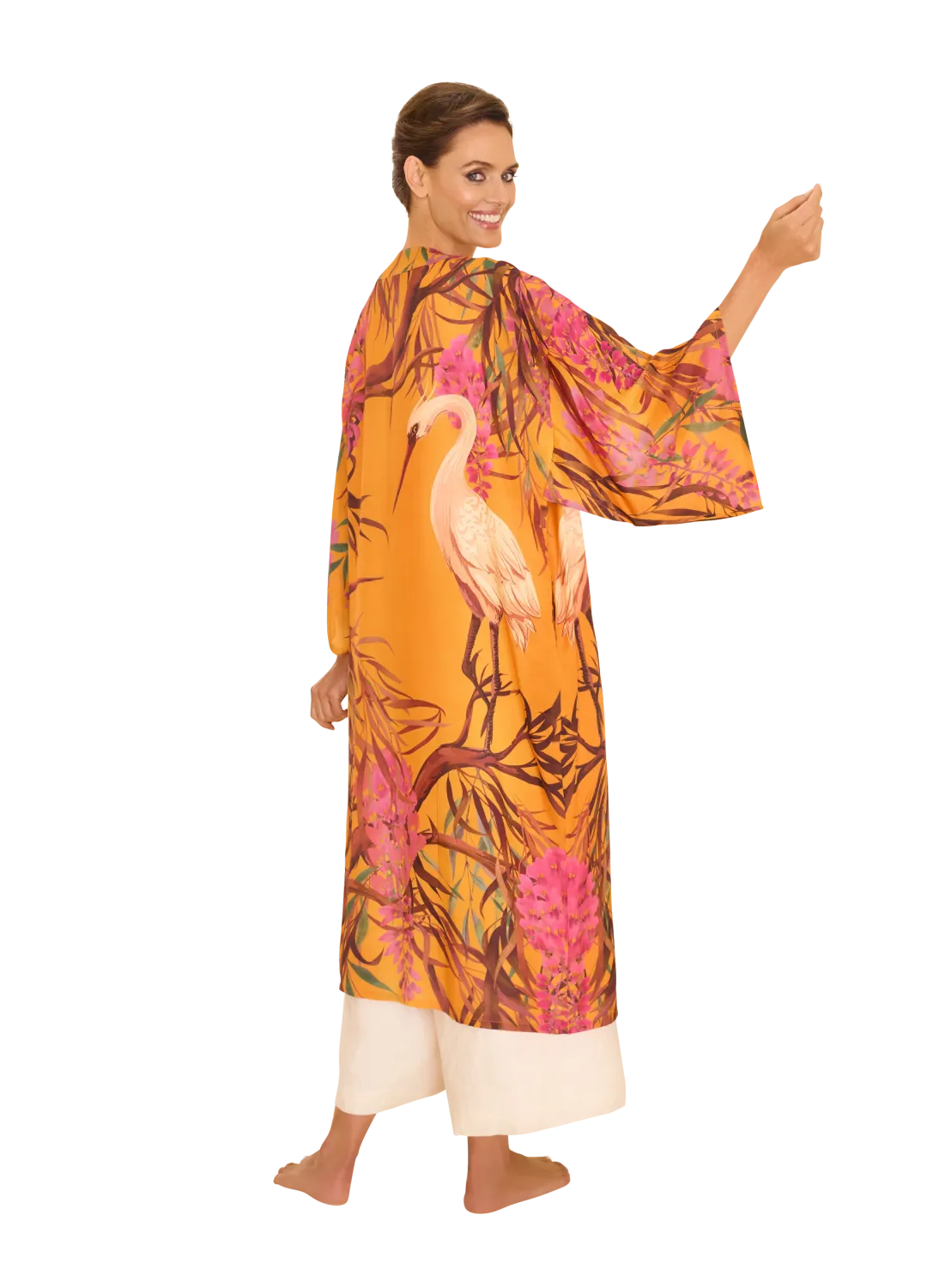 Oriental Crane Kimono