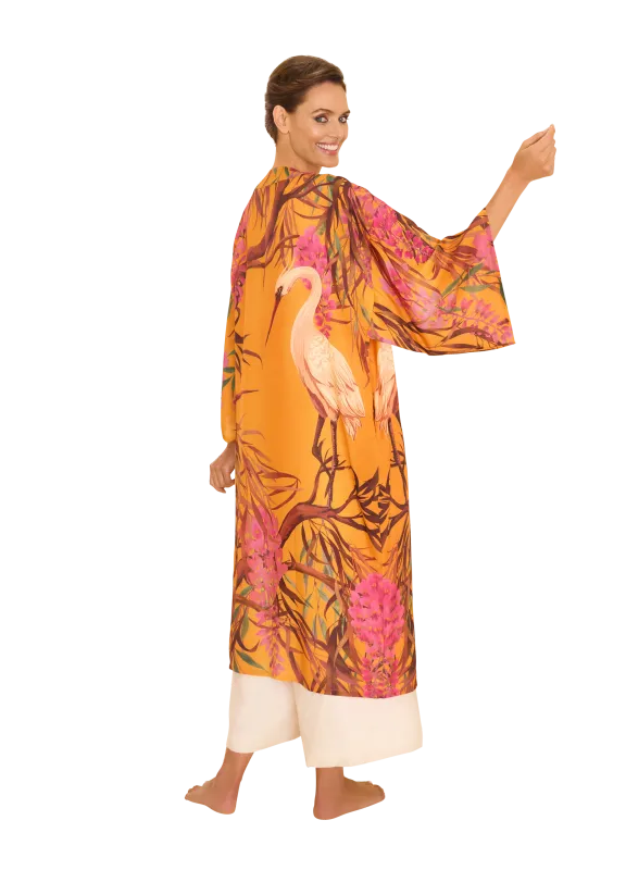 Oriental Crane Kimono