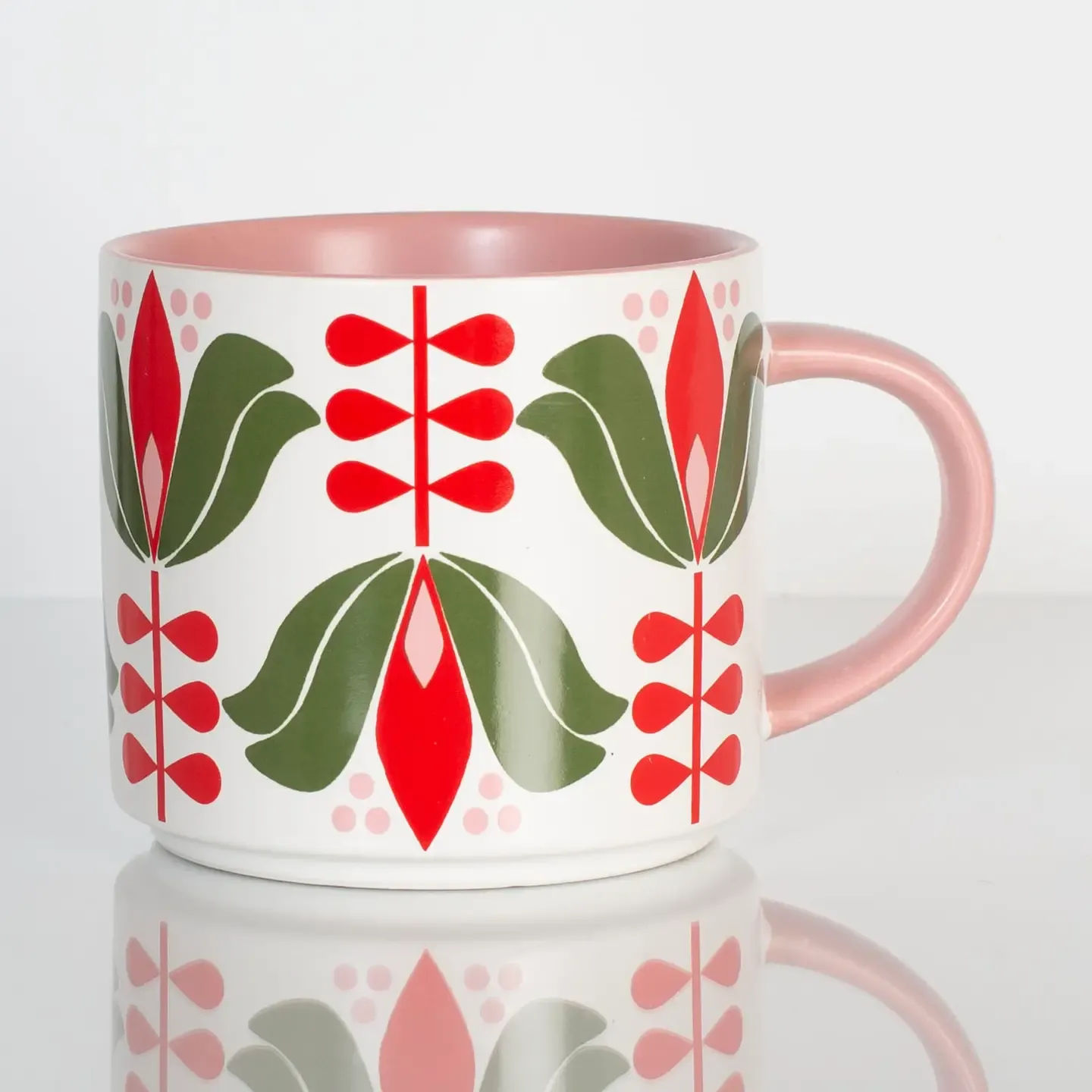 Red Lotus Stackable Mug