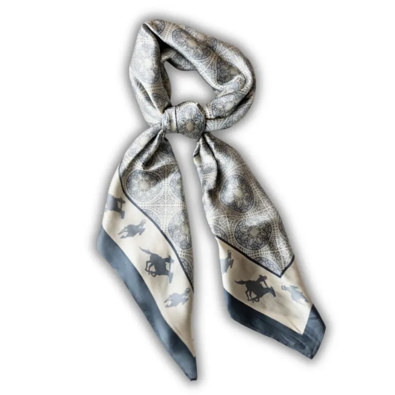 Silk Scarf 35" x 35" - Rodeo Queen Blue