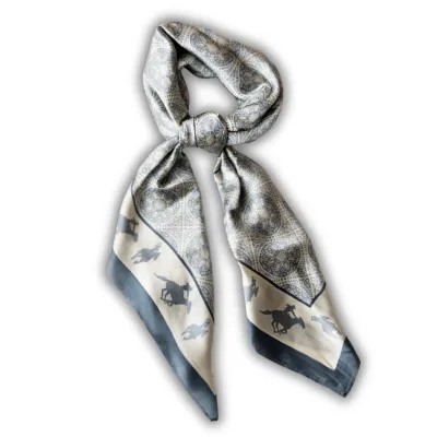 Silk Scarf 35" x 35" - Rodeo Queen Blue