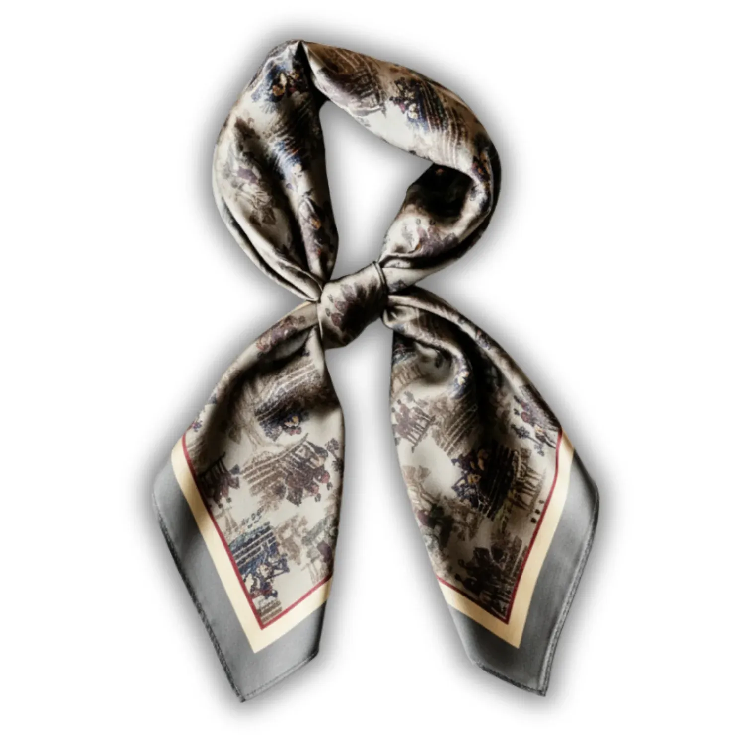 Silk Scarf 35" x 35" - Astride at Dawn Brown