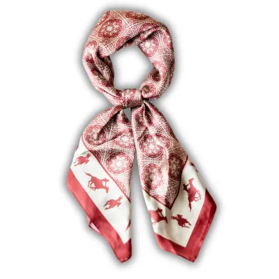 Silk Scarf 35" x 35" - Rodeo Queen Red