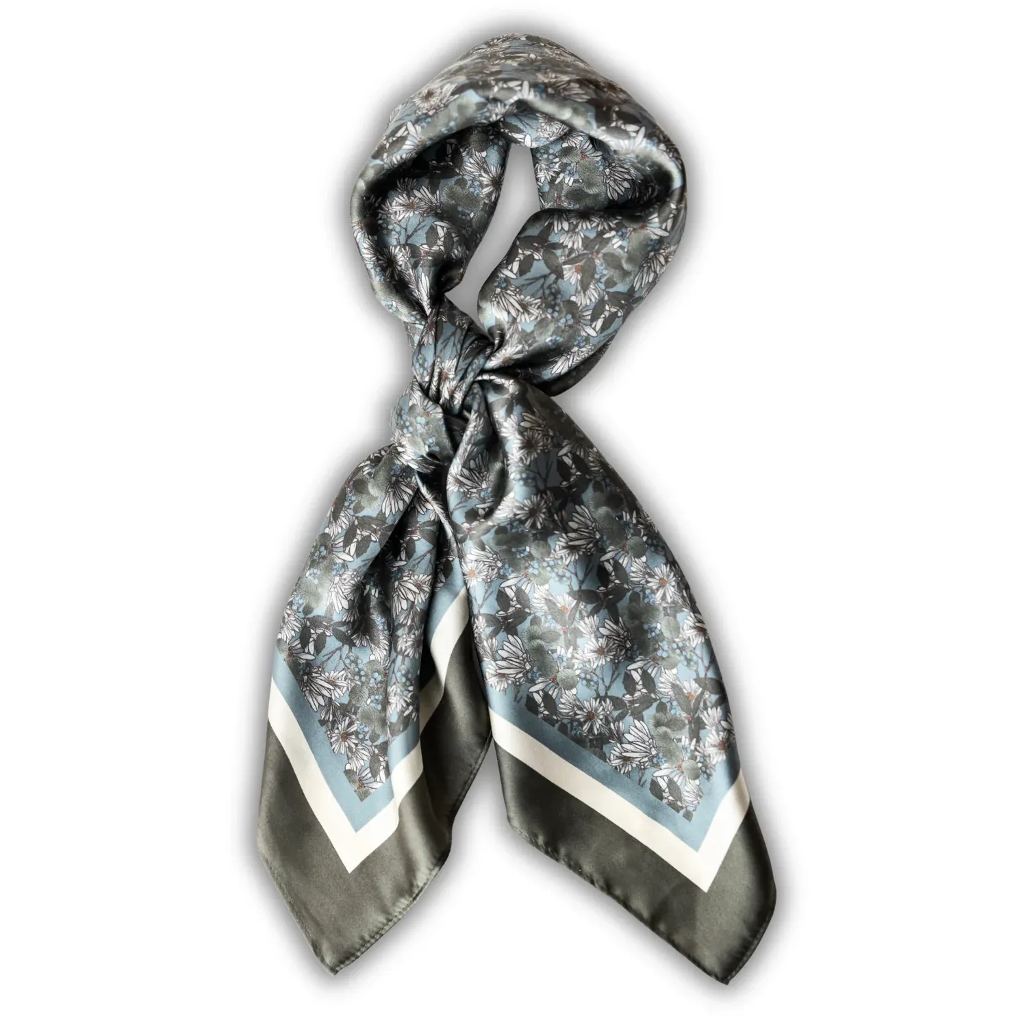 Silk Scarf 35" x 35" - Bloom and Bounty