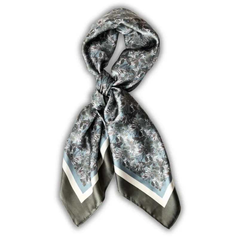 Silk Scarf 35" x 35" - Bloom and Bounty