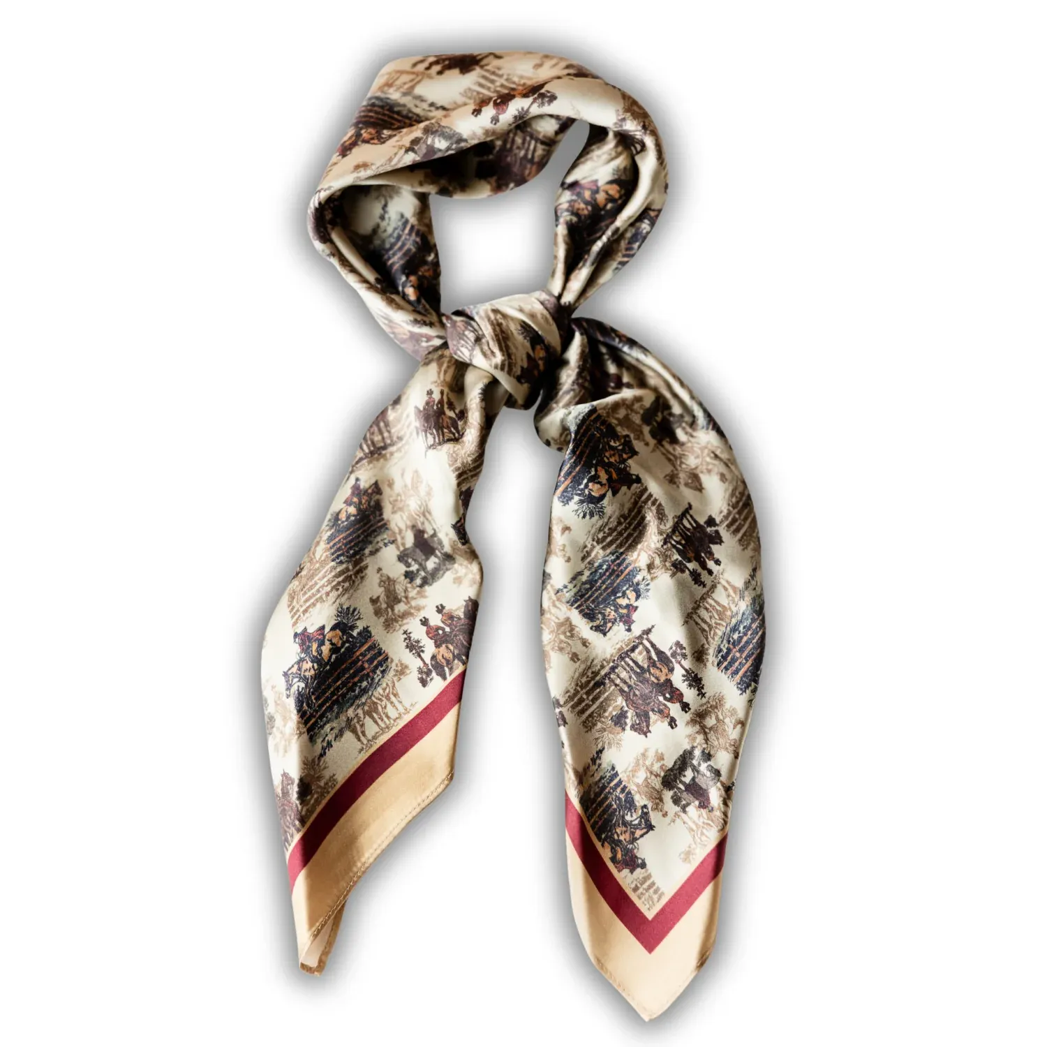 Silk Scarf 35" x 35" - Astride at Dawn Linen