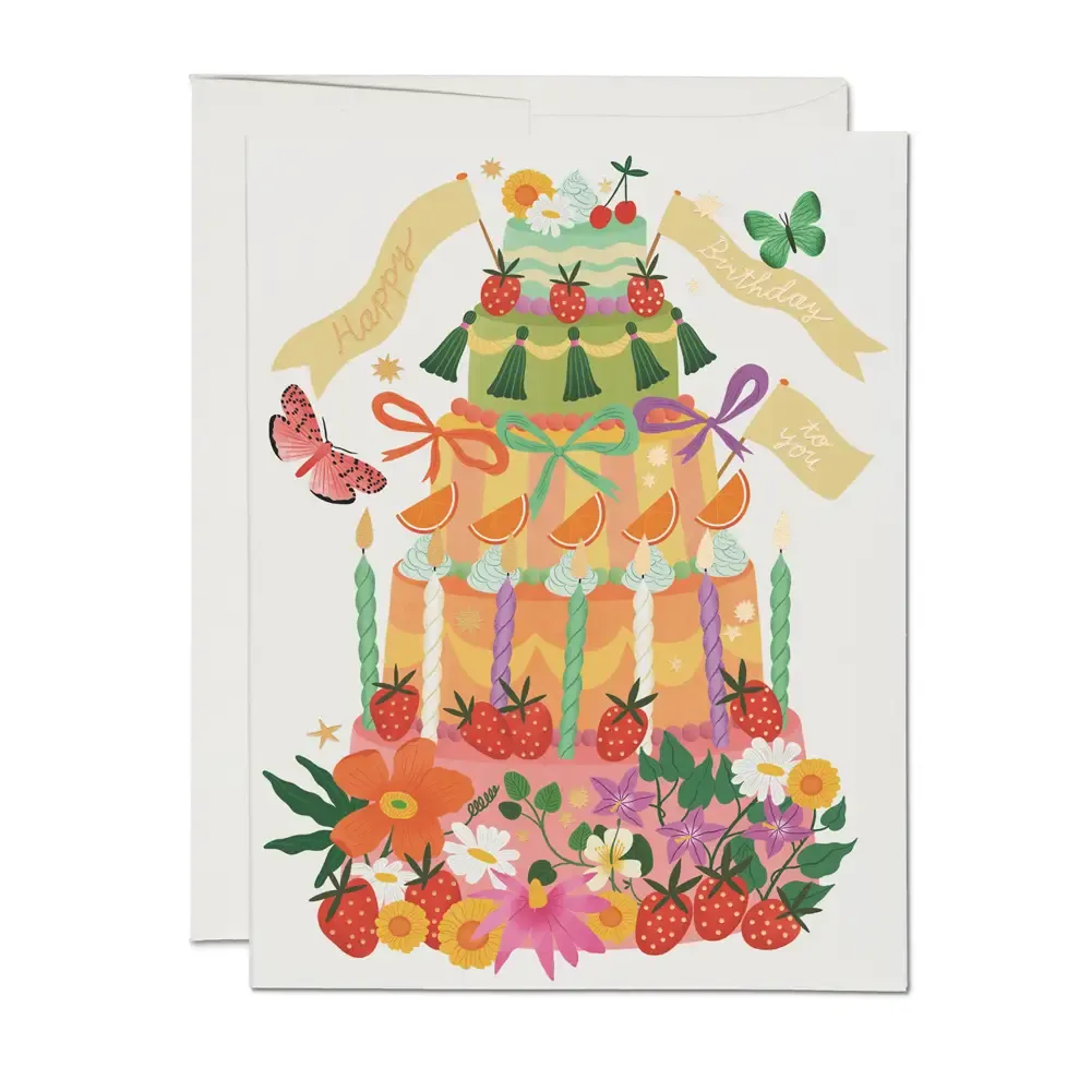Whimsical Cake Birthday Card