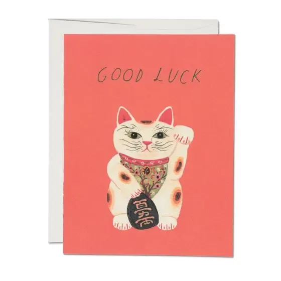 Good Luck Kitty Greeting Card