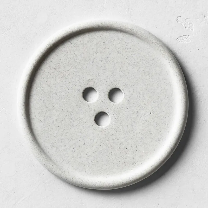 Grey Bouton Soap Dish