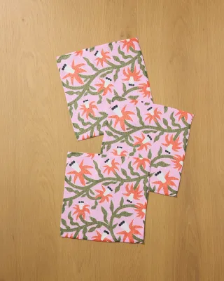 Graphic Flowers Dishcloth Set