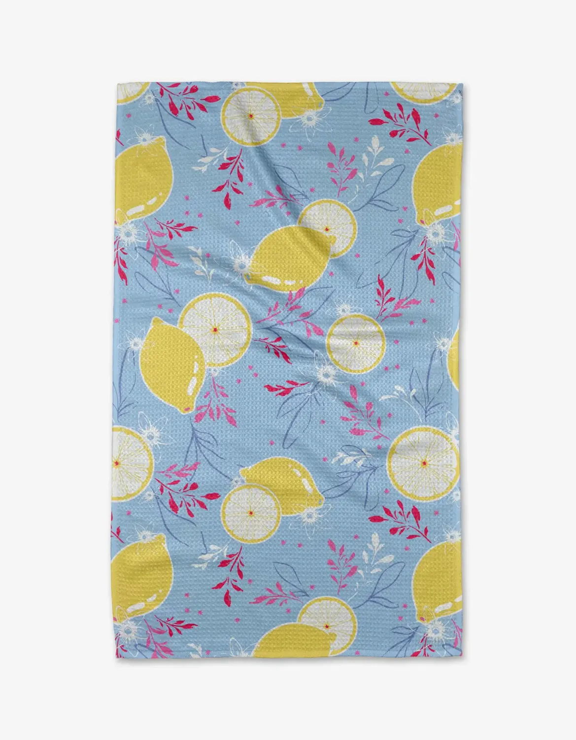 Citrus Bloom Geometry Tea Towel