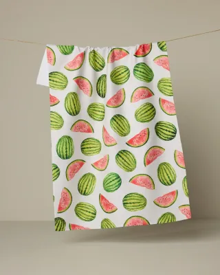 Melon Market Geometry Tea Towel
