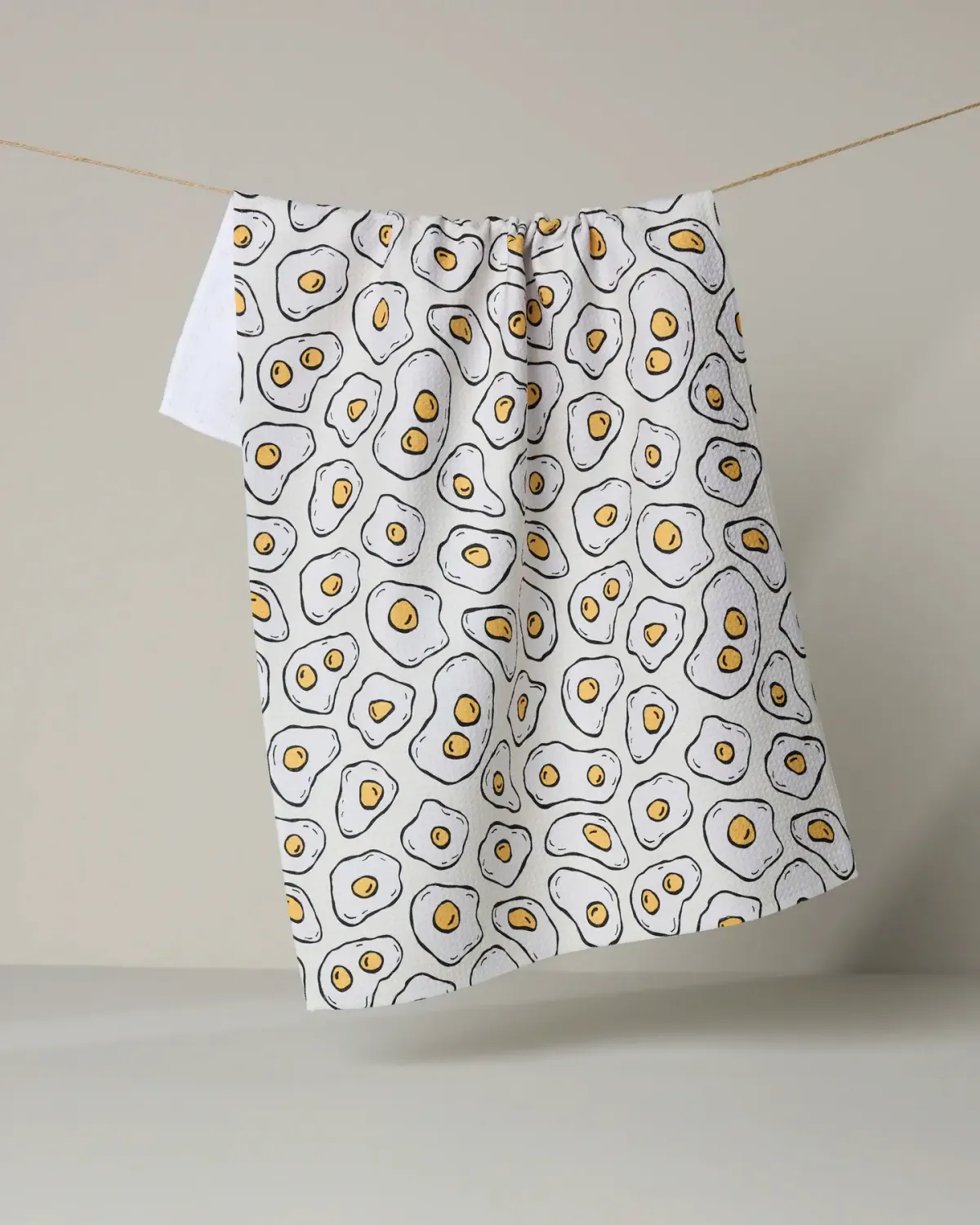 Sunny Side Eggs Geometry Tea Towel