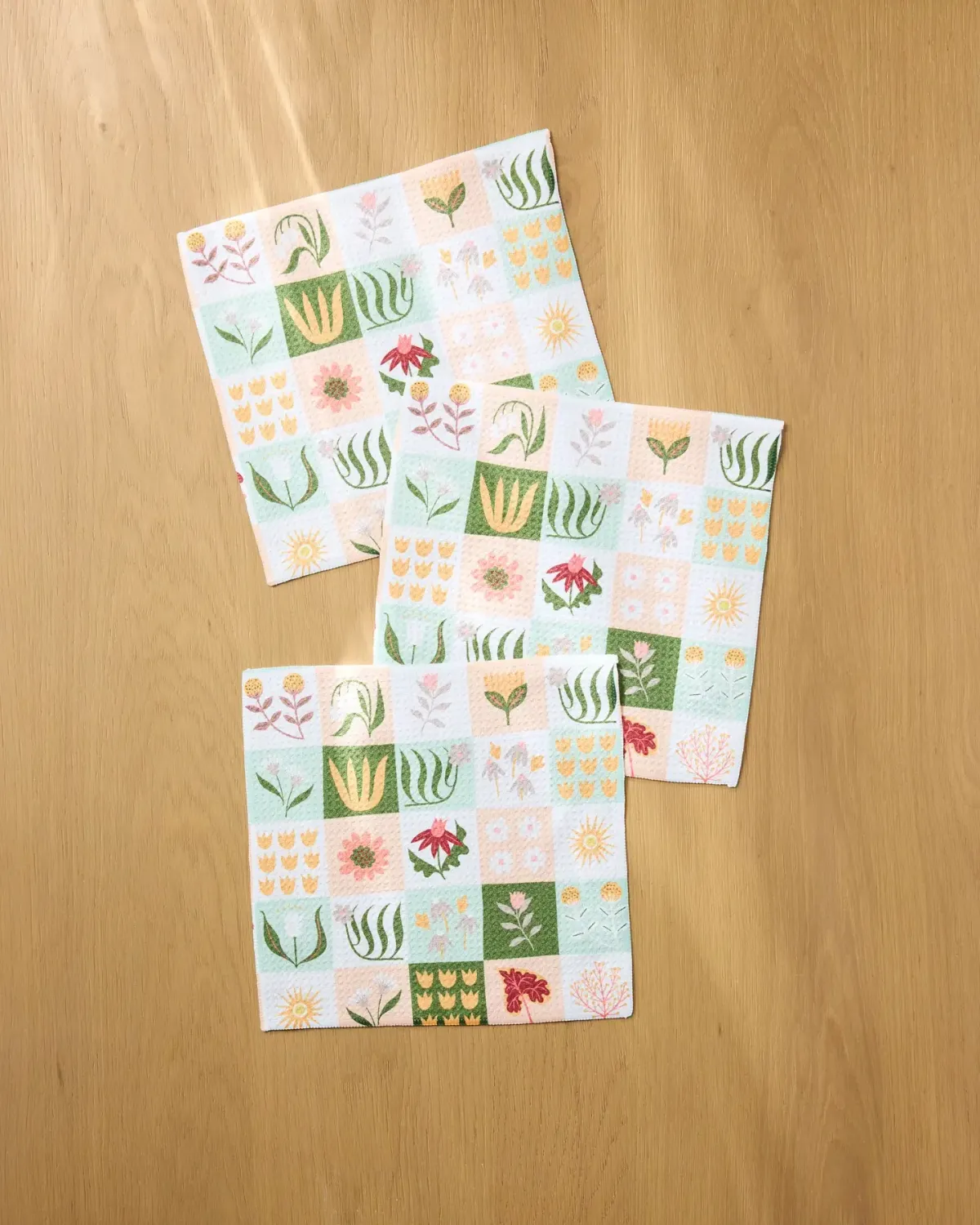Patchwork Garden Geometry Dishcloth Set