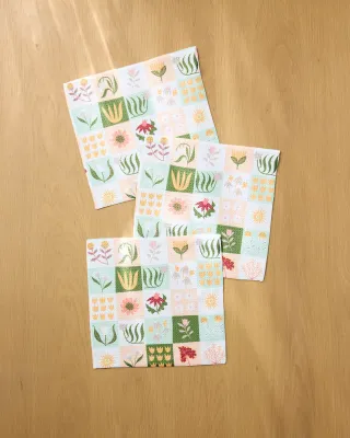 Patchwork Garden Geometry Dishcloth Set